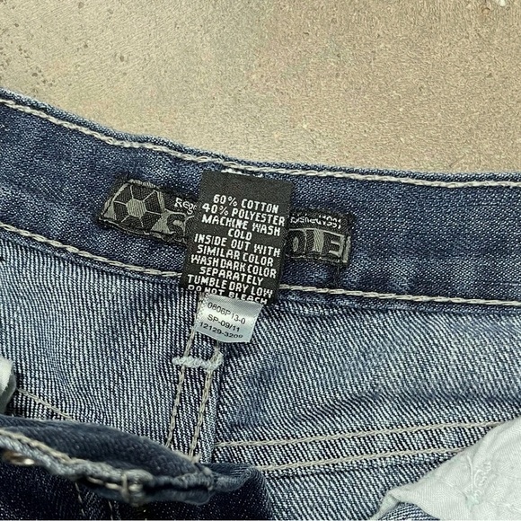 VTG Southpole Shorts Blue Denim Jorts Baggy Skater Y2K - Picture 10 of 10